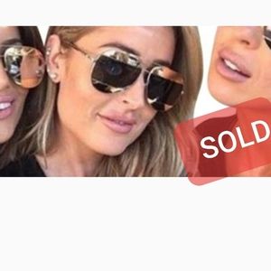 Christian Dior Split 1 Gold/Black Aviator Sunglass